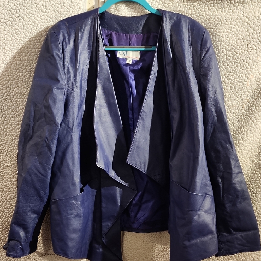 Purple Leather Women's Jacket